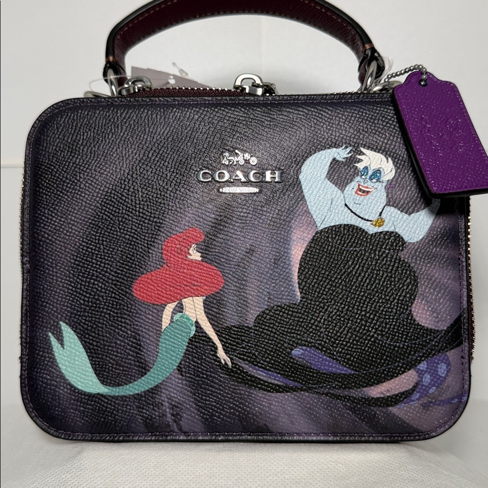 Disney x Coach Villains Ursula Ariel Box Crossbody Bag Little Mermaid NWT CC375 - Picture 6 of 16